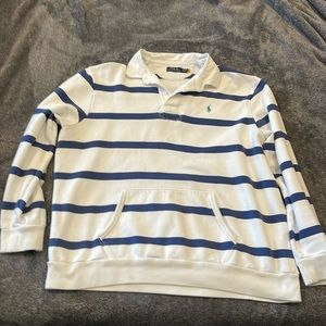 Ralph Lauren Fleece Striped Rugby Sweatshirt